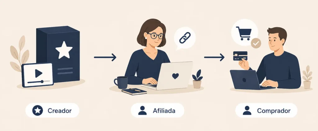 Los tres actores del marketing de afiliación